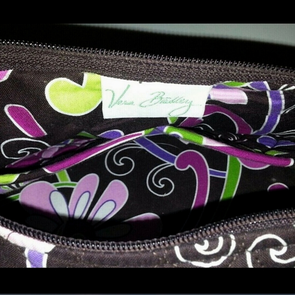 RARE Vera Bradley VINTAGE Ret. PINK Purple Floral Shoulder Bag Purse Retro Style - Picture 4 of 8
